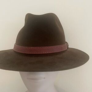 Brooks Brothers Fur Felt Hat Size 7 Olive Green Made in Austria Vintage EUC